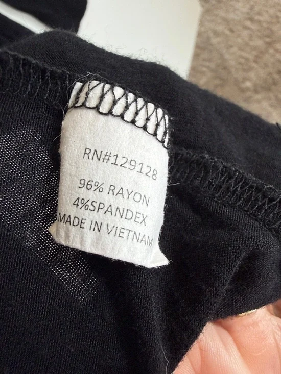 Medium G Collection Black Open-Front Women's Cardigan Rayon and Spandex - Picture 3 of 4